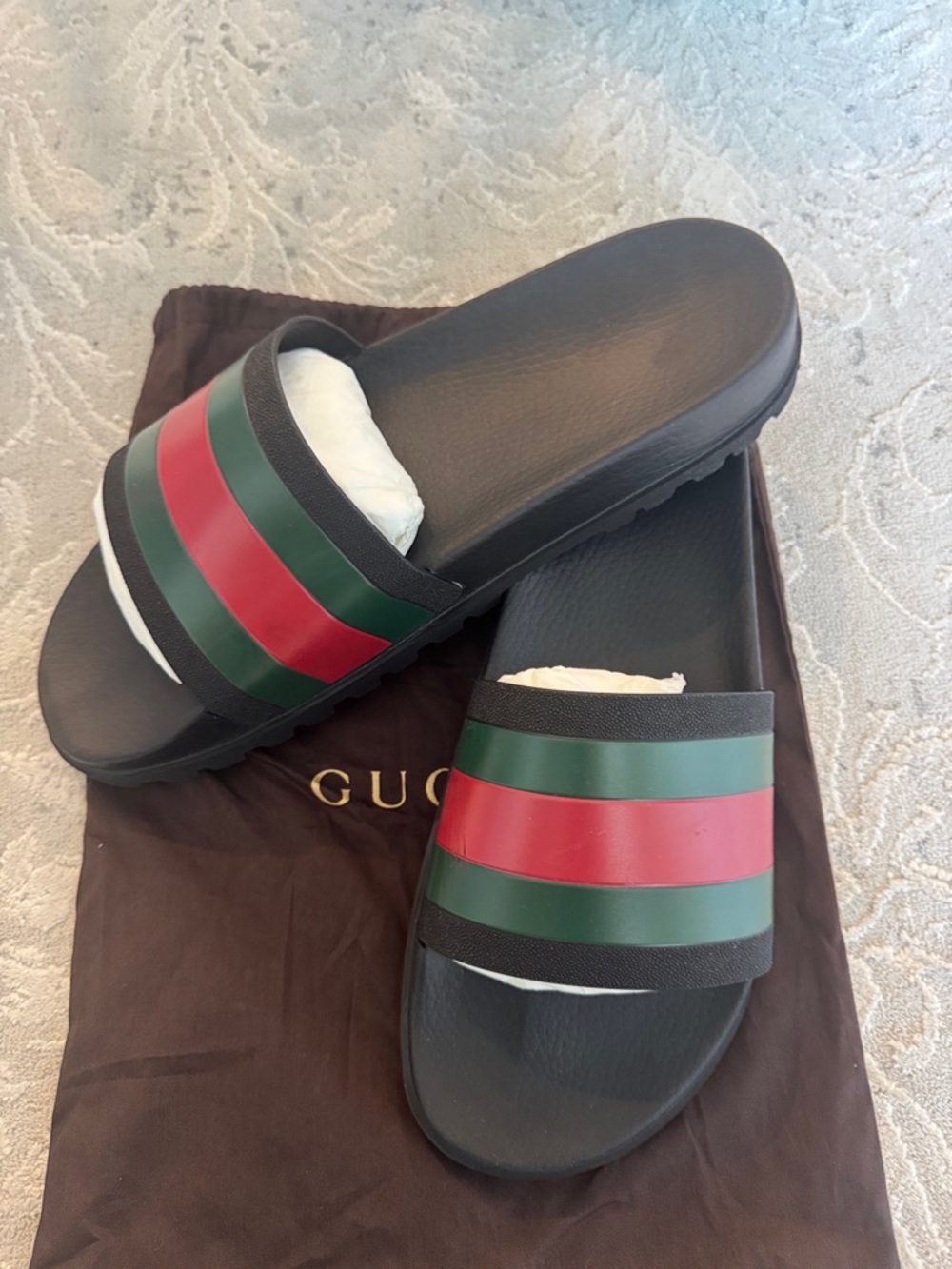Men size 15 US Gucci slides were once 💯 authentic - Picture 5 of 5